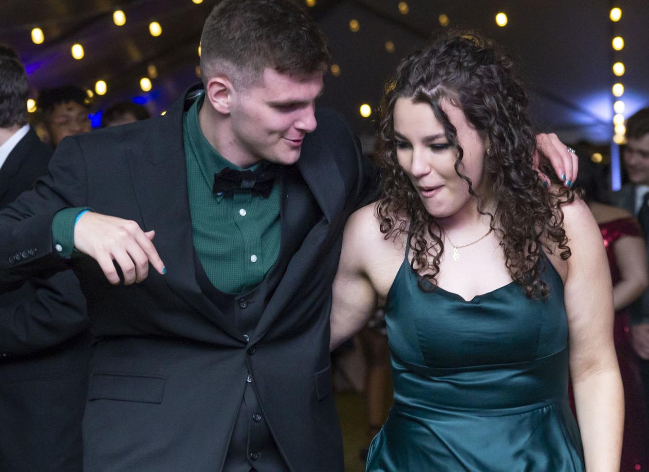 Dancing the night away at prom